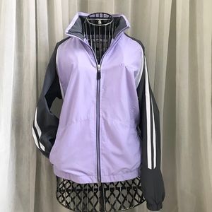 LAST CHANCE: Champion Purple and Gray Retro Style Windbreaker Jacket
